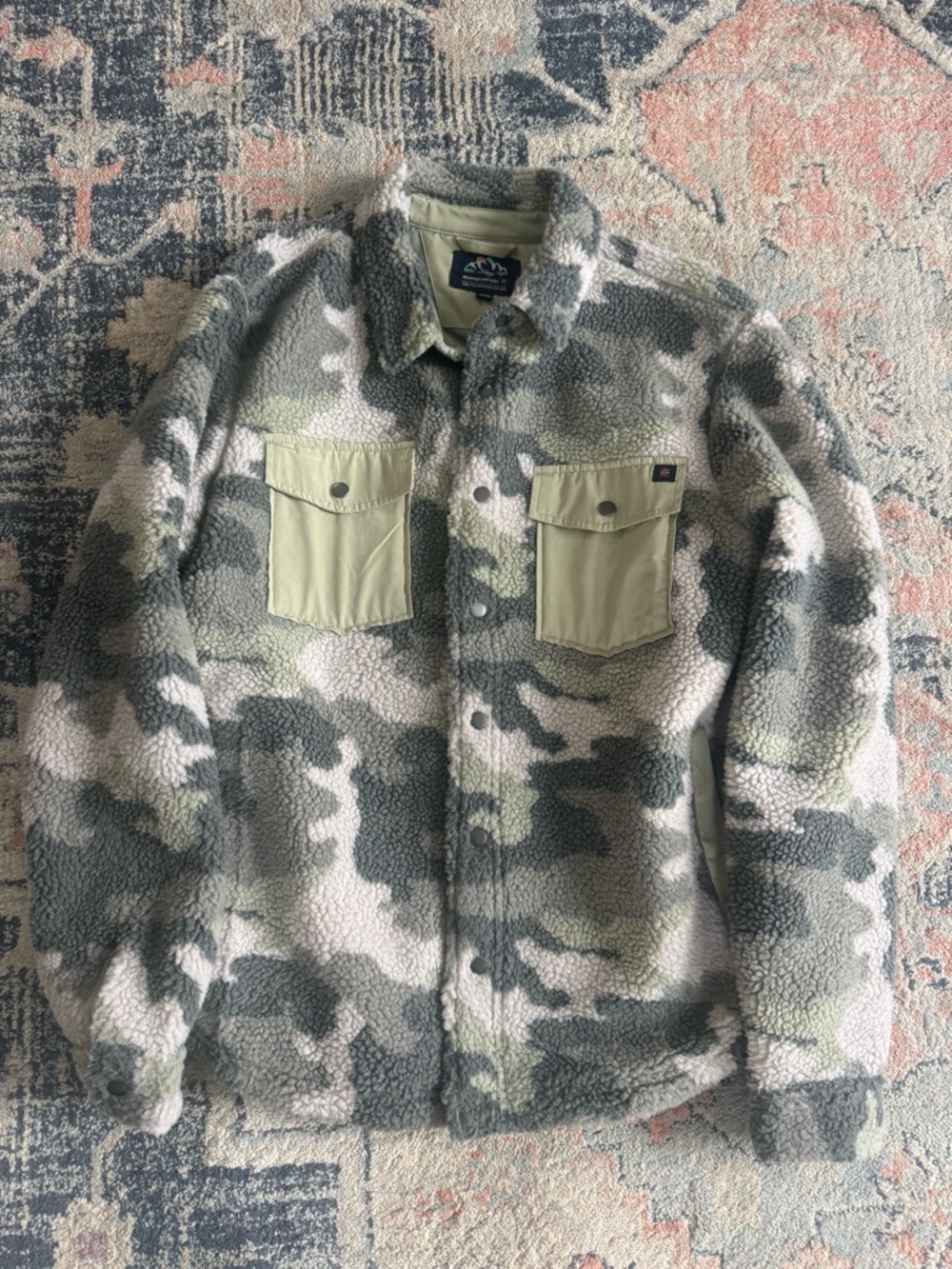 Sherpa-Lined Camo Field Jacket - Green Camo
